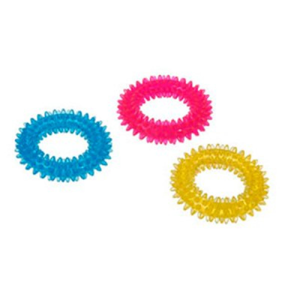 Flamingo 9 cm Renkli Tırtıklı Halka Oyuncak | Köpek Çiğneme