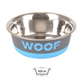 900 Ml Woof Mama Kabı Gri-Mavi | Metal Mama Ve Su Kabı 900 Ml Woof Mama Kabı Gri-Mavi | Metal Mama Ve Su Kabı