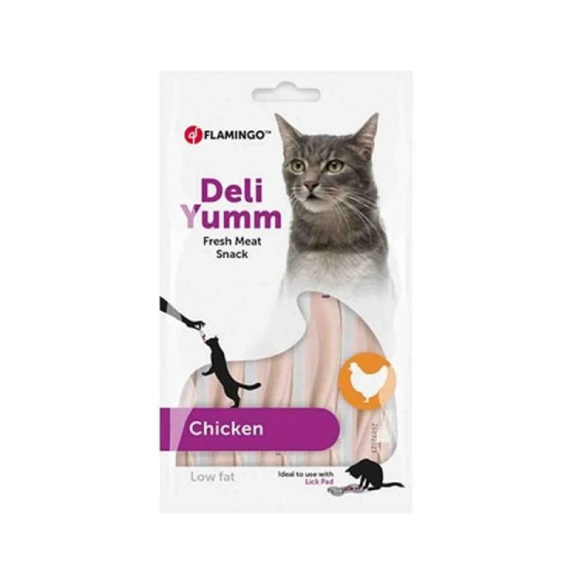 Flamingo Deli Yumm Fresh Tavuklu Sıvı Kedi Ödül Maması 5x14 Gr