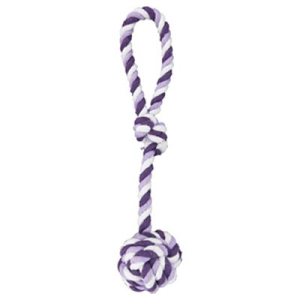Flamingo Düğümlü Mor Pamuk Halat Oyuncak | Köpek Diş İpi