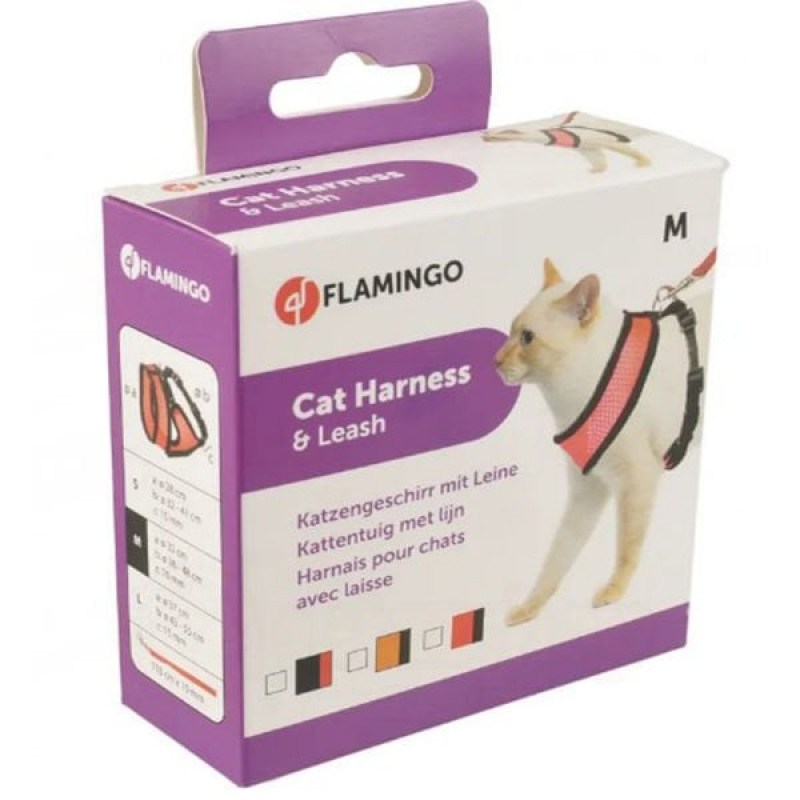 Flamingo File Göğüs Tasması Kırmızı | Kedi Göğüs Tasması Flamingo File Göğüs Tasması Kırmızı | Kedi Göğüs Tasması