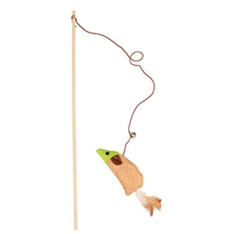 Flamingo Juty Fare Ahşap Olta | Kedi Oltası Flamingo Juty Fare Ahşap Olta | Kedi Oltası