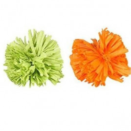 Ponpon Kağıt Top Oyuncak Turuncu ve Yeşil 2 Adet | Kedi Top Oyuncak Ponpon Kağıt Top Oyuncak Turuncu ve Yeşil 2 Adet | Kedi Top Oyuncak