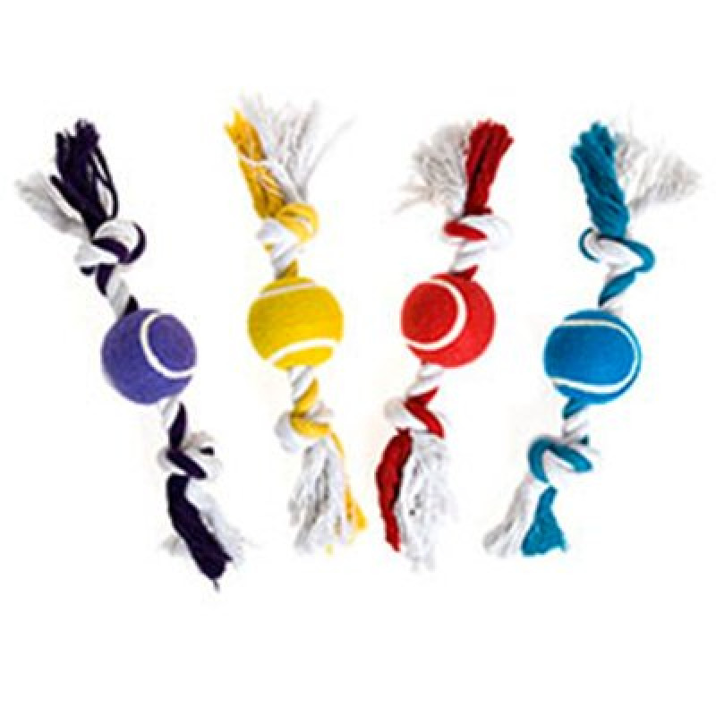 Flamingo Renkli İki Düğümlü Tenis Top Oyuncak | Köpek Top Oyuncak Flamingo Renkli İki Düğümlü Tenis Top Oyuncak | Köpek Top Oyuncak