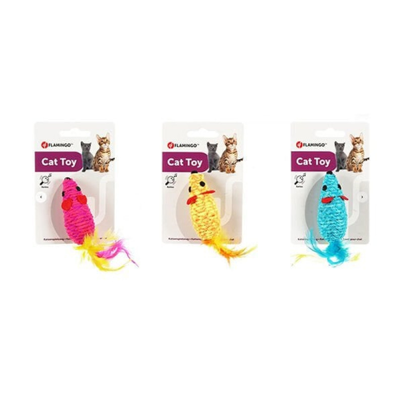 Flamingo Shuka Tüylü Fare | Kedi Fare Oyuncak