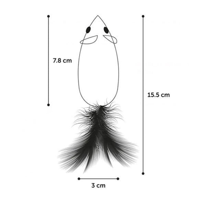 Flamingo Shuka Tüylü Fare | Kedi Fare Oyuncak
