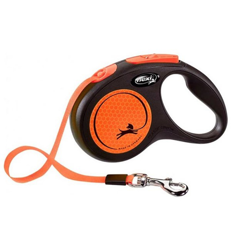 Flexi 5M Neon Reflektörlü Şerit Otomatik (S) Turuncu | Köpek Gezdirme Tasması Flexi 5M Neon Reflektörlü Şerit Otomatik (S) Turuncu | Köpek Gezdirme Tasması