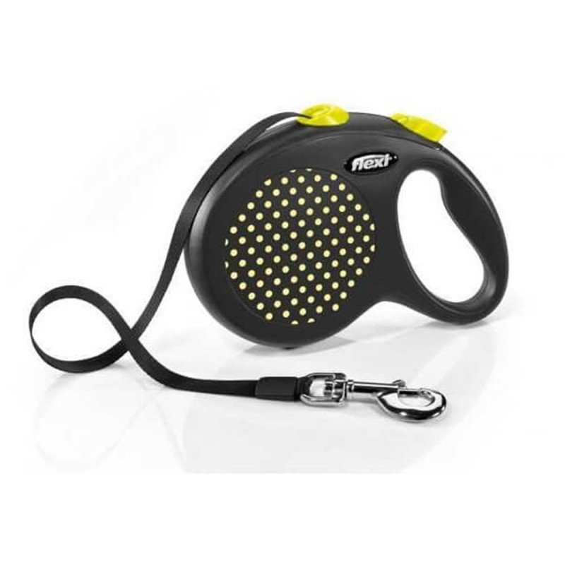 Flexi Design 5M Şerit Small Sarı | Otomatik Köpek Tasması Flexi Design 5M Şerit Small Sarı | Otomatik Köpek Tasması