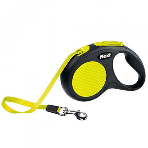 Flexi Neon 5 Mt Şerit Gezdirme Tasması Small | Otomatik Köpek Tasması