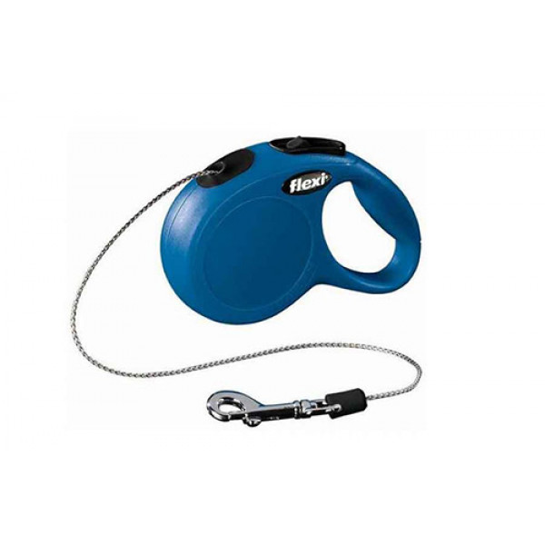 Flexi New Classic 5 Mt İp Mavi Small | Otomatik Köpek Tasması