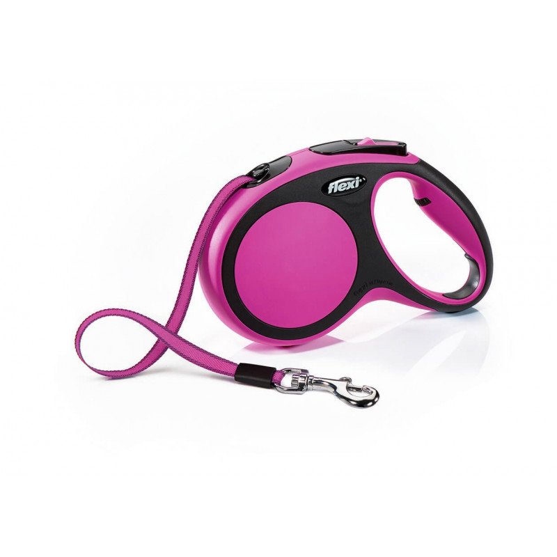 Flexi New Comfort 5M Şerit M Pembe | Otomatik Köpek Tasması