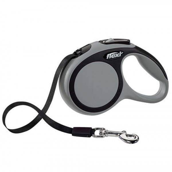 Flexi New Comfort 5M Şerit S Gri | Otomatik Köpek Tasması