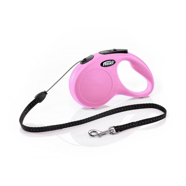Flexi S New Classic İp Pembe 5 Mt | Otomatik Köpek Tasması