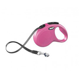 S New Classic Şerit Pembe 5 Mt | Otomatik Köpek Tasması S New Classic Şerit Pembe 5 Mt | Otomatik Köpek Tasması