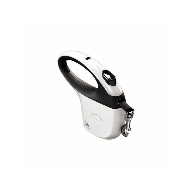 Flexi Tüm Bedenler için 5 Mt Şerit Otomatik Köpek Gezdirme Tasması Beyaz