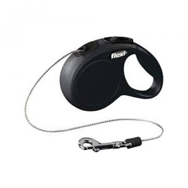 Flexi XS New Classic Otomatik İp Tasma Siyah 3 Mt | Otomatik Köpek Tasması