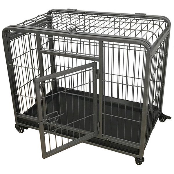 Flip 123x75x81h Cm Tekerlekli Kafes Siyah | Köpek Taşıma Çantası Ve Kafes