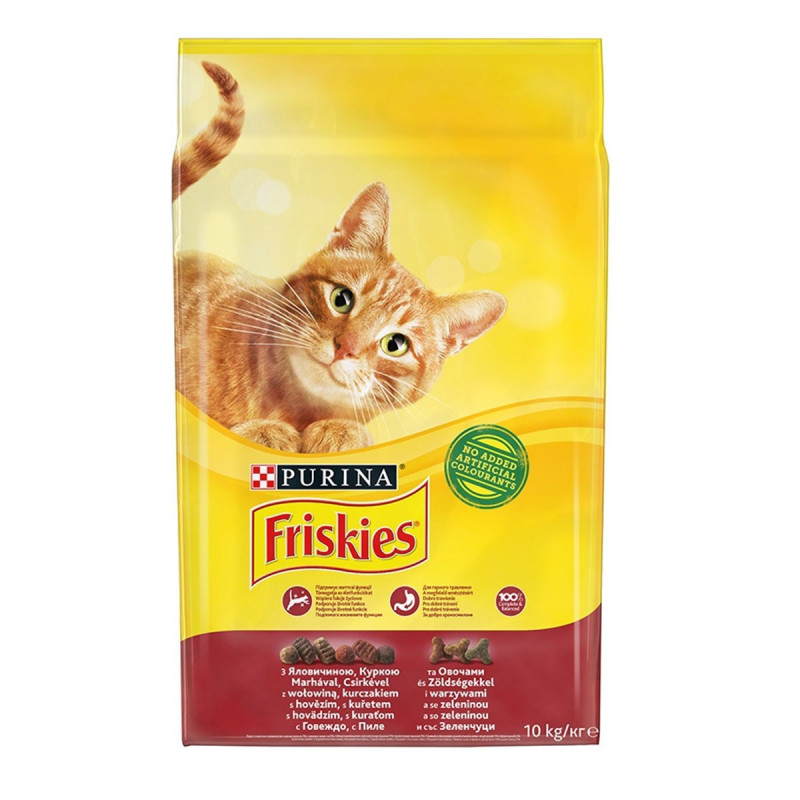 Friskies 10 Kg Beef & Chicken & Vegetables | Sığır Etli Kuru Kedi Maması Friskies 10 Kg Beef & Chicken & Vegetables | Sığır Etli Kuru Kedi Maması