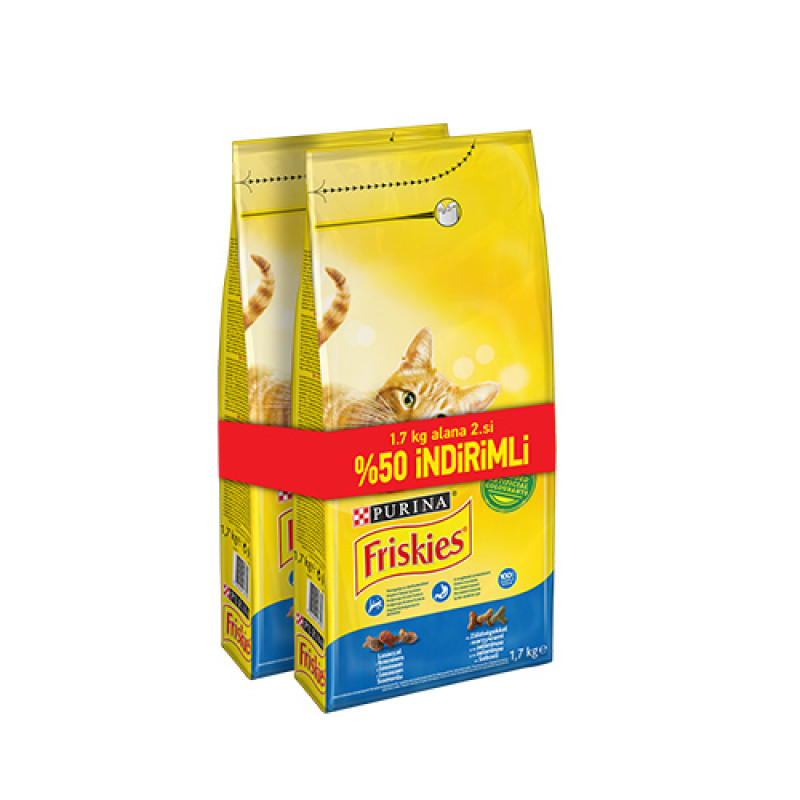 Friskies 2 Adet Salmon & Vegetable 1,7 Kg | Somonlu Kedi Kuru Maması Friskies 2 Adet Salmon & Vegetable 1,7 Kg | Somonlu Kedi Kuru Maması