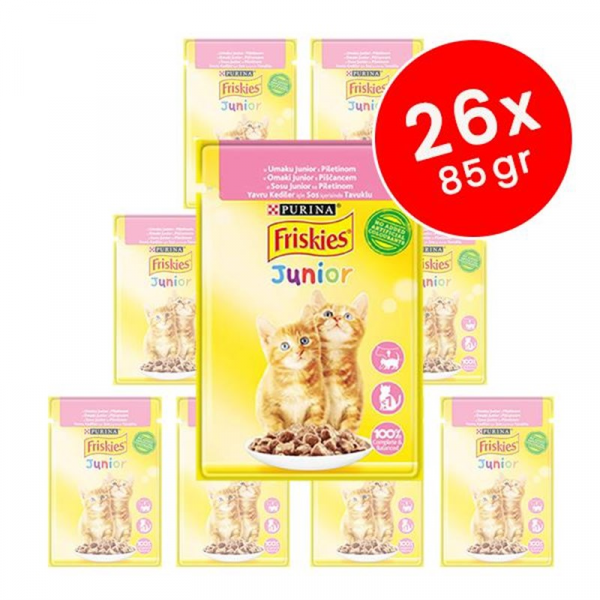 Friskies 26 Adet Junior Chicken Chunks In Gravy 85 Gr | Yavru Kedi Maması