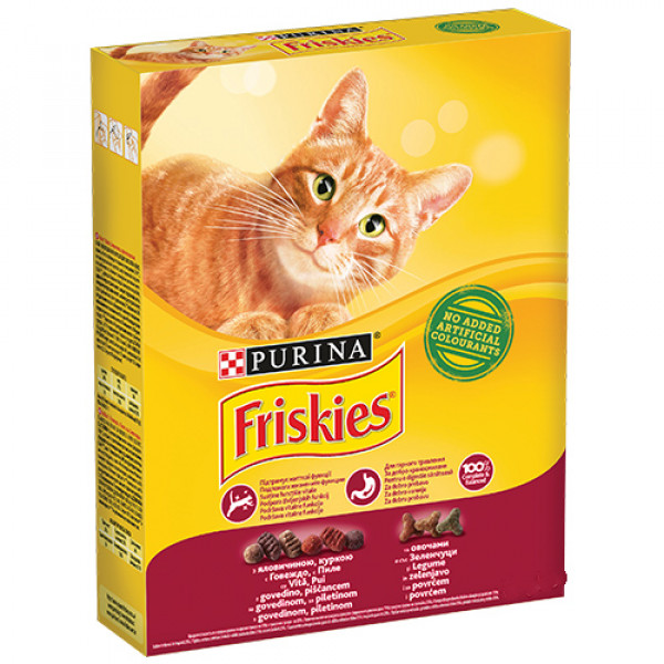 Friskies 300 Gr Beef & Chicken & Vegetables | Yetişkin Kuru Kedi Maması