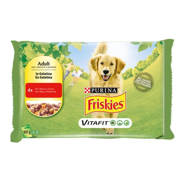 Friskies 4 Adet Adult Biftekli Pouch 100 Gr | Yetişkin Köpek Konserve Maması