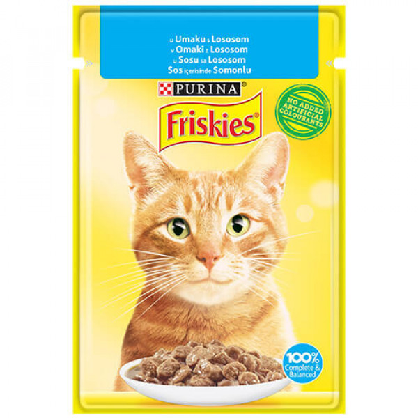 Friskies 6 Adet Salmon Chunks in Gravy 85 Gr | Yetişkin Kedi Maması