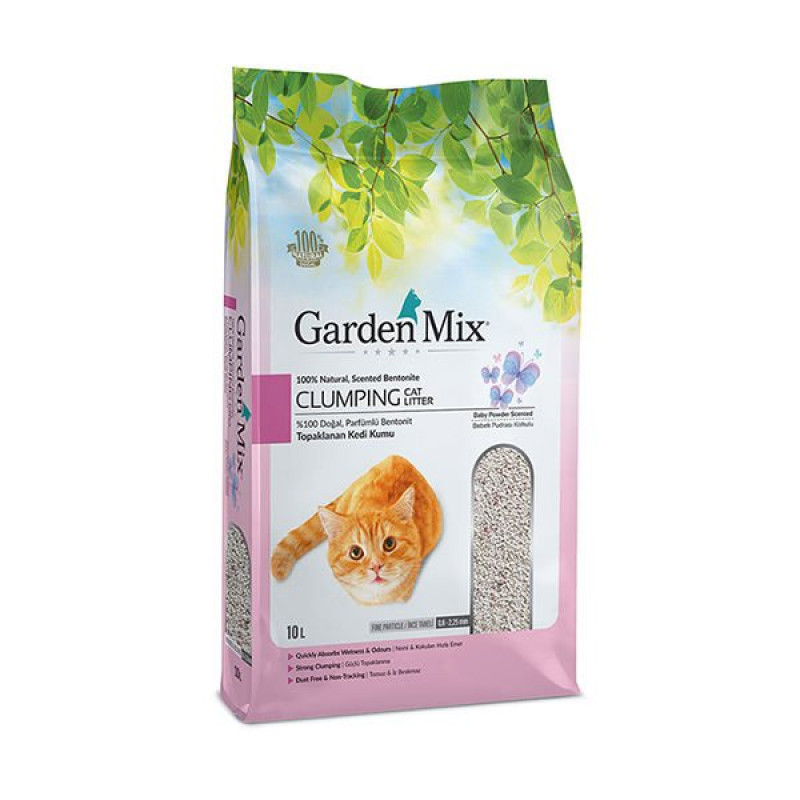 Garden Mix 10 Lt Bentonit Kalın Taneli Bebek Pudrası | Doğal Kedi Kumu Garden Mix 10 Lt Bentonit Kalın Taneli Bebek Pudrası | Doğal Kedi Kumu
