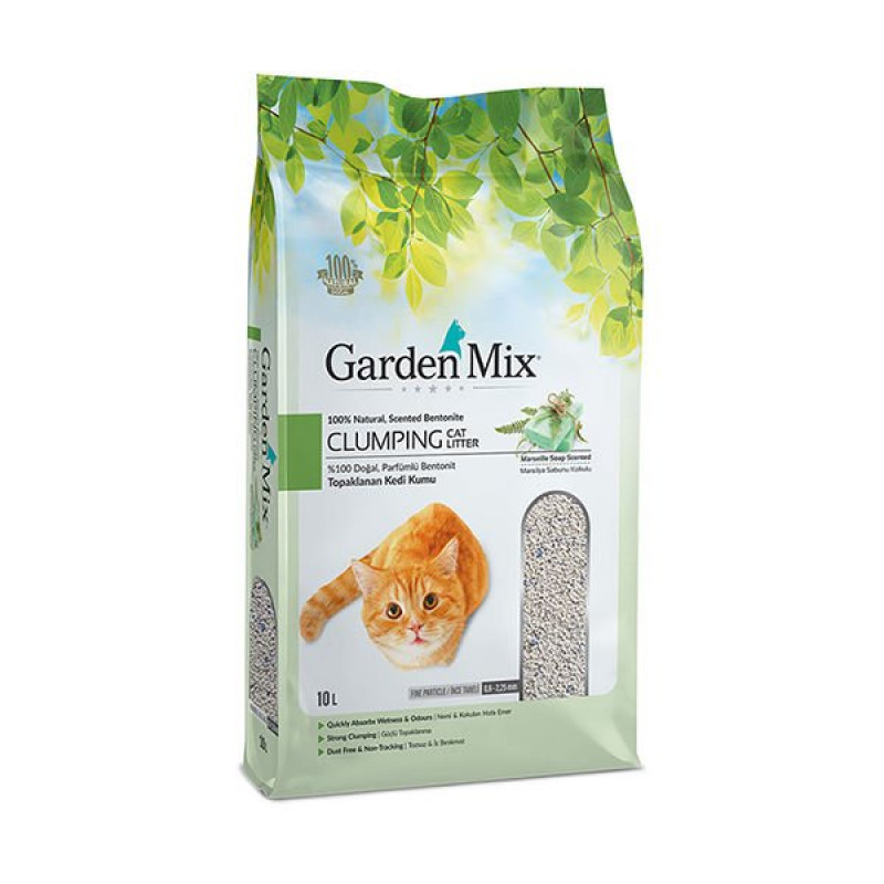 Garden Mix 10 Lt Bentonit Kalın Taneli Marsilya Sabunu | Doğal Kedi Kumu Garden Mix 10 Lt Bentonit Kalın Taneli Marsilya Sabunu | Doğal Kedi Kumu
