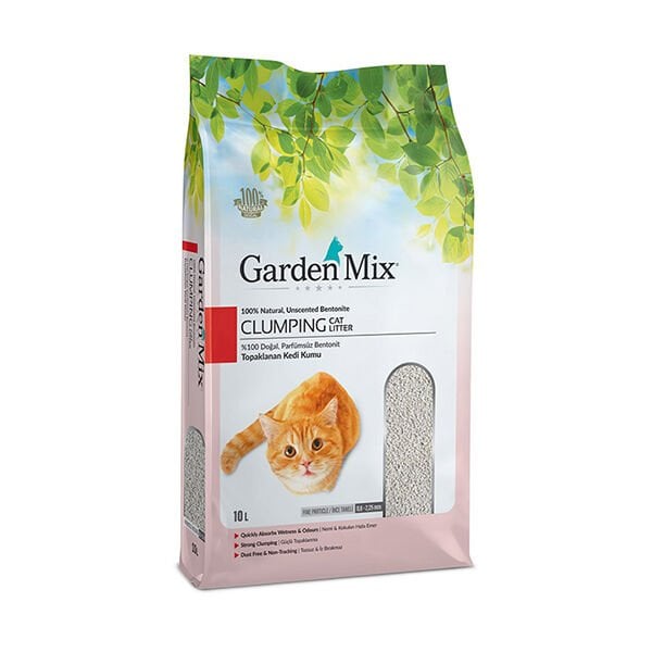 Garden Mix 10 Lt İnce Taneli Kokusuz Kum | Doğal Kedi Kumu