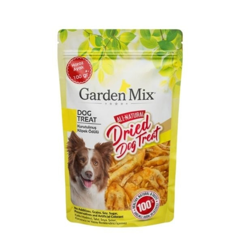 Garden Mix 100 Gr Kurutulmuş Horoz Ayak Köpek Ödül Maması