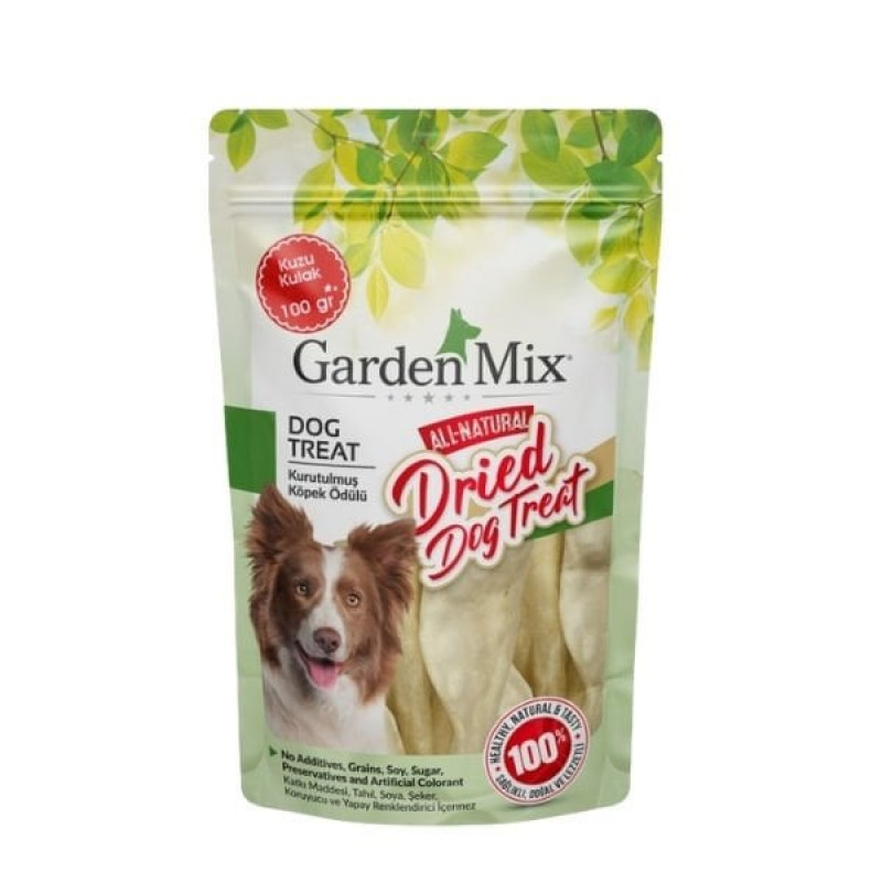 Garden Mix 100 Gr Kurutulmuş Kuzu Kulak Köpek Ödül Maması