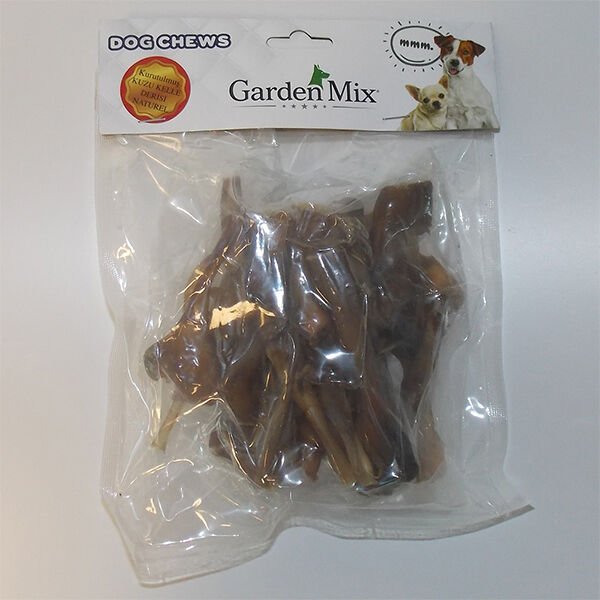 Garden Mix 100 Gr Natural Kurutulmuş Kuzu Kelle Derisi | Kurutulmuş Köpek Ödül Maması