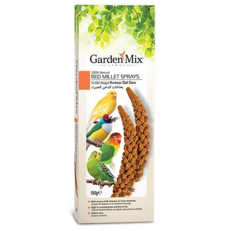 Garden Mix 150 Gr Kırmızı Darı Dalı | Kuş Ek Besin Garden Mix 150 Gr Kırmızı Darı Dalı | Kuş Ek Besin