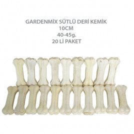 Garden Mix 20 Adet 10 Cm Sütlü Deri Kemik 40-45 Gr | Köpek Press Çiğneme Kemiği Garden Mix 20 Adet 10 Cm Sütlü Deri Kemik 40-45 Gr | Köpek Press Çiğneme Kemiği
