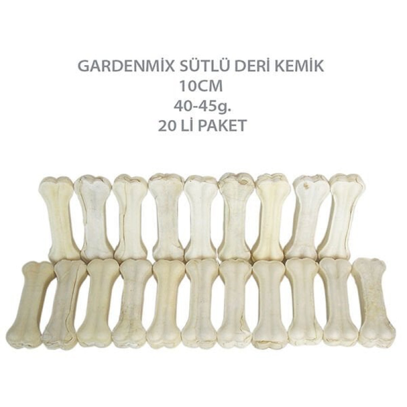 Garden Mix 20 Adet 10 Cm Sütlü Deri Kemik 40-45 Gr | Köpek Press Çiğneme Kemiği Garden Mix 20 Adet 10 Cm Sütlü Deri Kemik 40-45 Gr | Köpek Press Çiğneme Kemiği