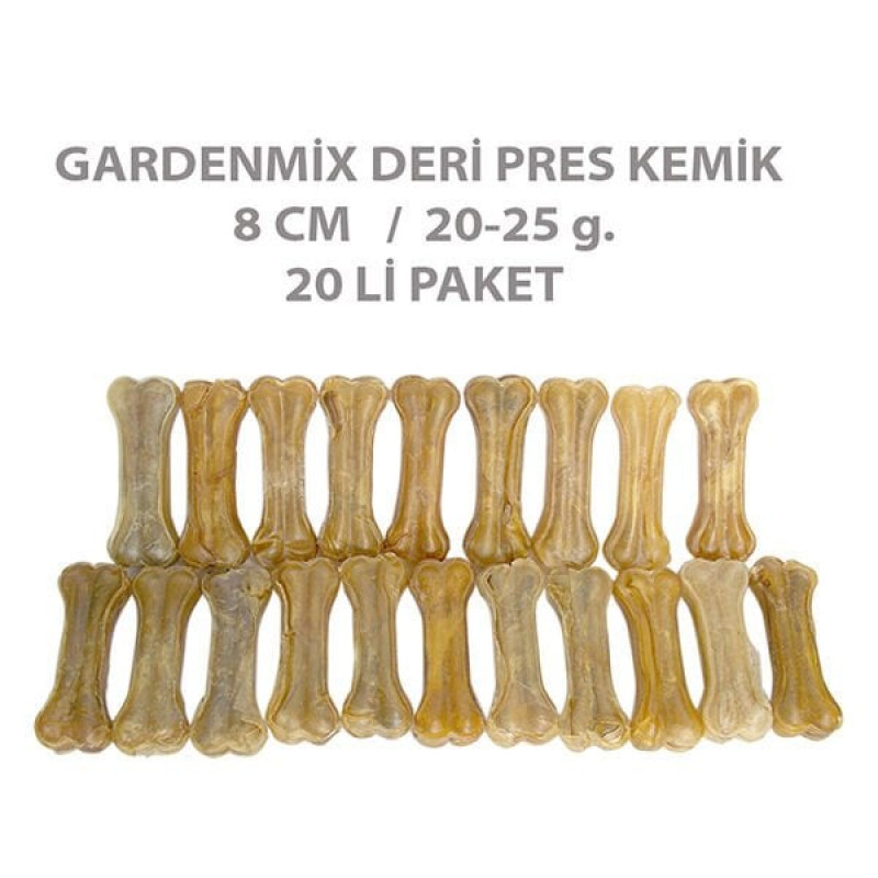 Garden Mix 20 Adet 8 Cm Deri Pres Kemik 20-25 Gr | Köpek Press Çiğneme Kemiği Garden Mix 20 Adet 8 Cm Deri Pres Kemik 20-25 Gr | Köpek Press Çiğneme Kemiği