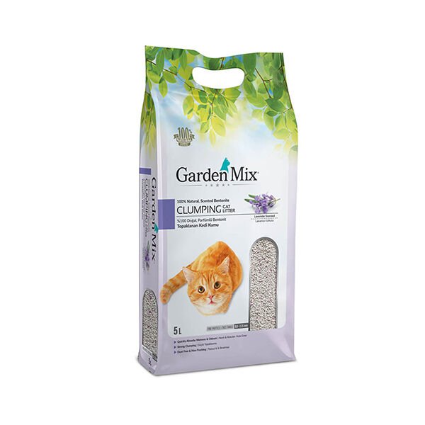 Garden Mix 5 Lt Bentonit İnce Taneli Lavanta | Doğal Kedi Kumu
