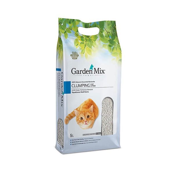 Garden Mix 5 Lt Kalın Taneli Kum Kokusuz | Doğal Kedi Kumu