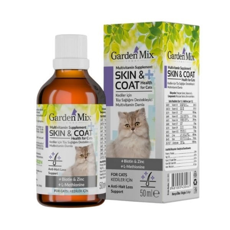 Garden Mix 50 Ml Tüy Sağlığı için Kedi Damlası 
