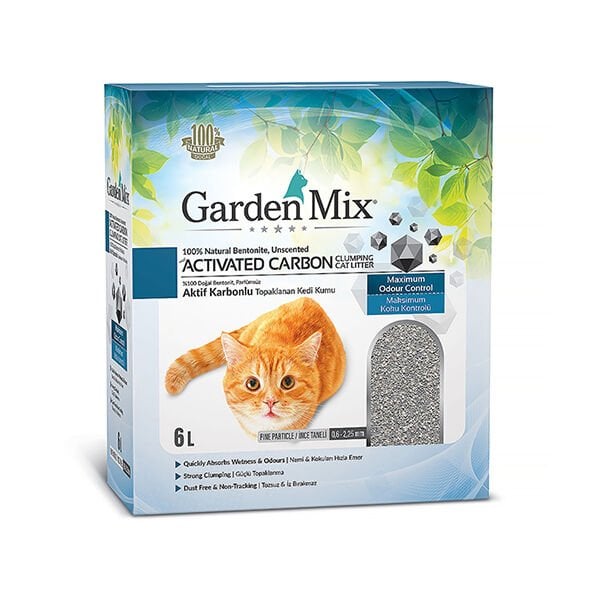 Garden Mix 6 Lt Bentonit Aktif Karbonlu | Doğal Kedi Kumu