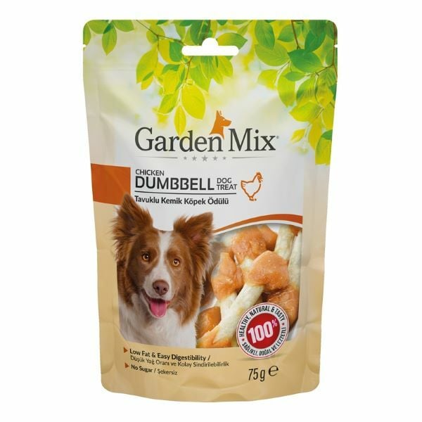 Garden Mix 75 Gr Chicken Dumbbell Tavuklu Kemik | Burgu Köpek Ödül Maması