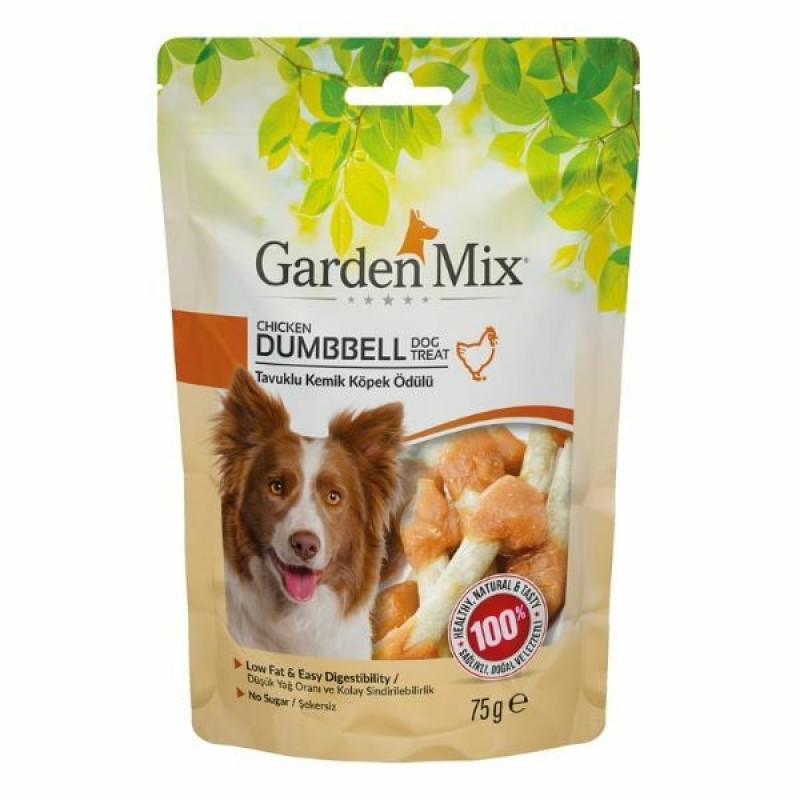Garden Mix 75 Gr Chicken Dumbbell Tavuklu Kemik | Burgu Köpek Ödül Maması Garden Mix 75 Gr Chicken Dumbbell Tavuklu Kemik | Burgu Köpek Ödül Maması