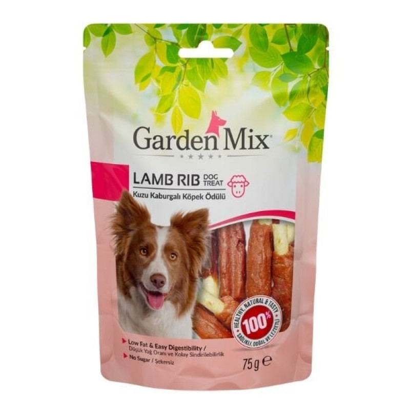 Garden Mix 75 Gr Kuzu Kaburgalı Köpek Ödülü 