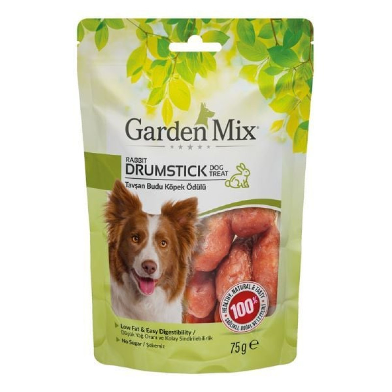 Garden Mix 75 Gr Rabbit Drumstick Tavşan Budu | Köpek Atıştırmalık Ödül Maması Garden Mix 75 Gr Rabbit Drumstick Tavşan Budu | Köpek Atıştırmalık Ödül Maması