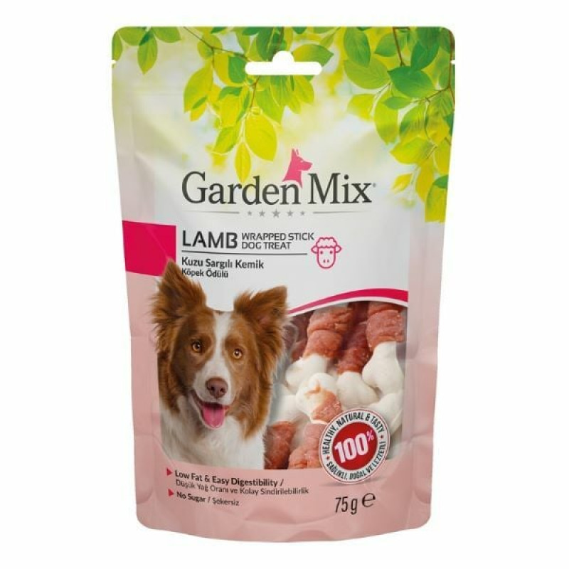 Garden Mix 75 Gr Sargılı Kemik Kuzu | Burgu Köpek Ödül Maması Garden Mix 75 Gr Sargılı Kemik Kuzu | Burgu Köpek Ödül Maması