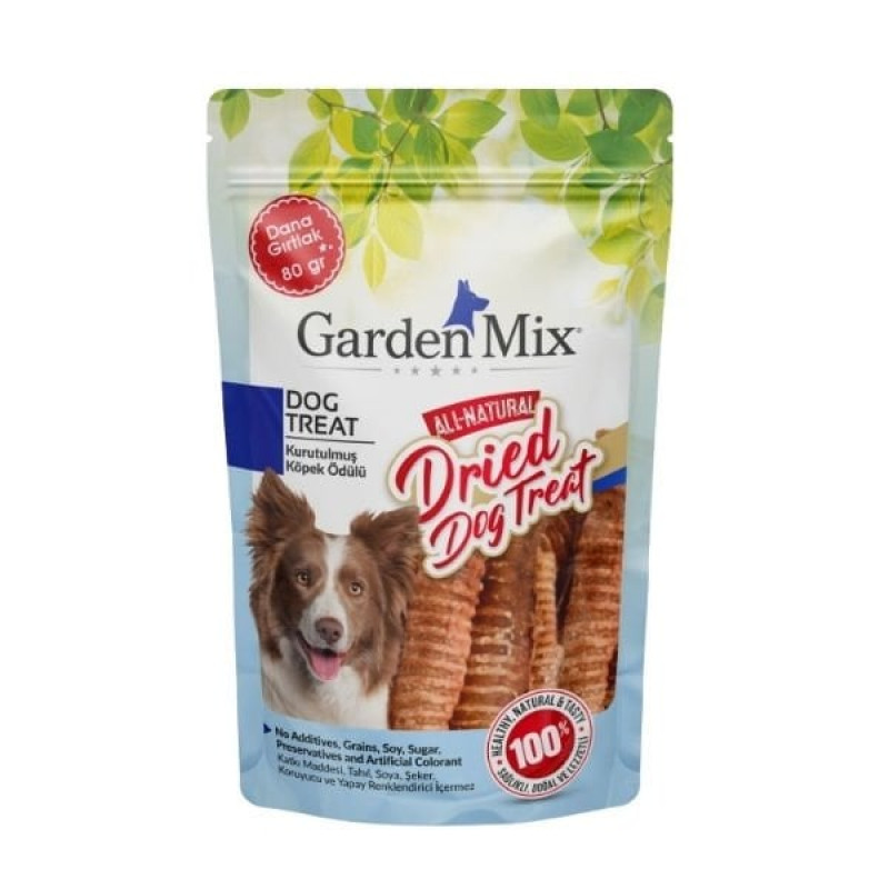 Garden Mix 80 Gr Kurutulmuş Dana Gırtlak Köpek Ödül Maması