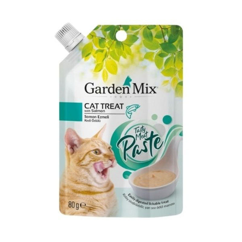 Garden Mix 80 Gr Somonlu Ezme Sıvı Kedi Ödül Maması