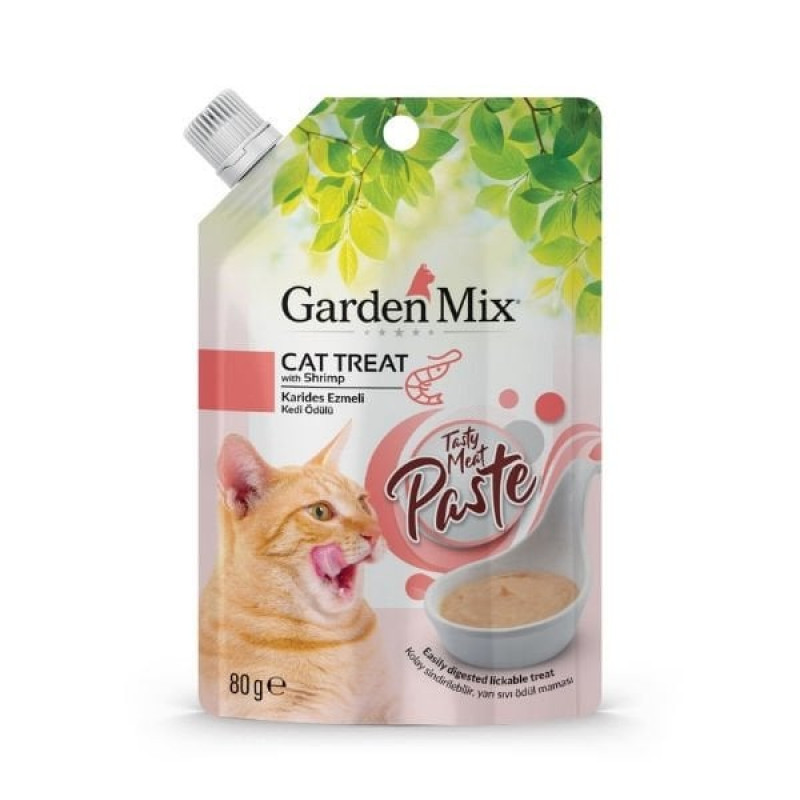 Garden Mix 80 Gr Tavuk ve Karides Ezme Sıvı Kedi Ödül Maması