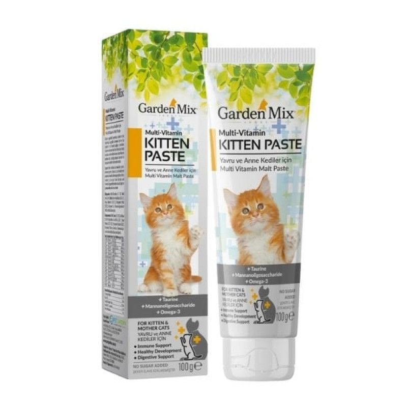 Garden Mix Kitten Multivitamin 100 Gr Yavru Kedi Malt Macunu 
